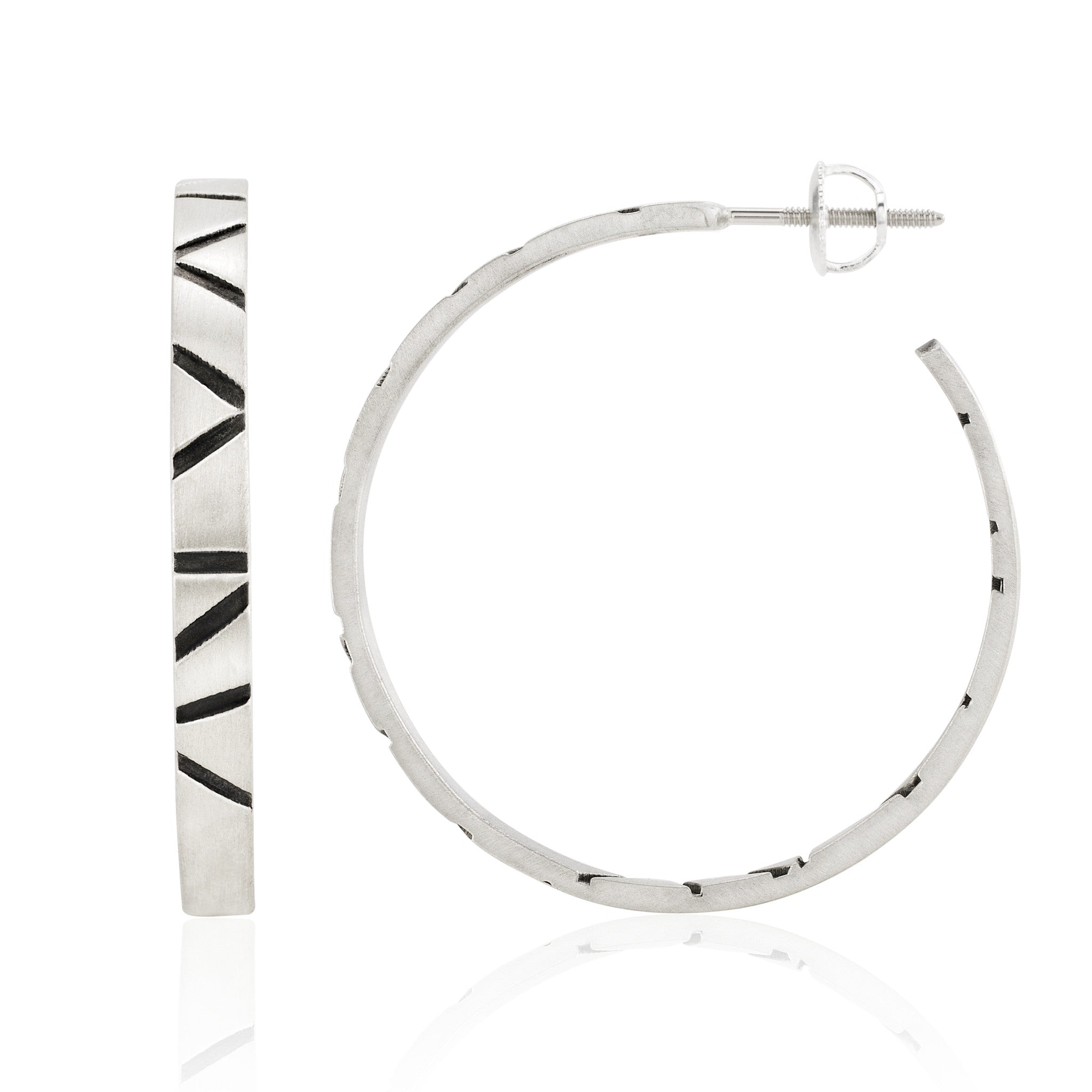 Skinny Hoop Earrings: Satin