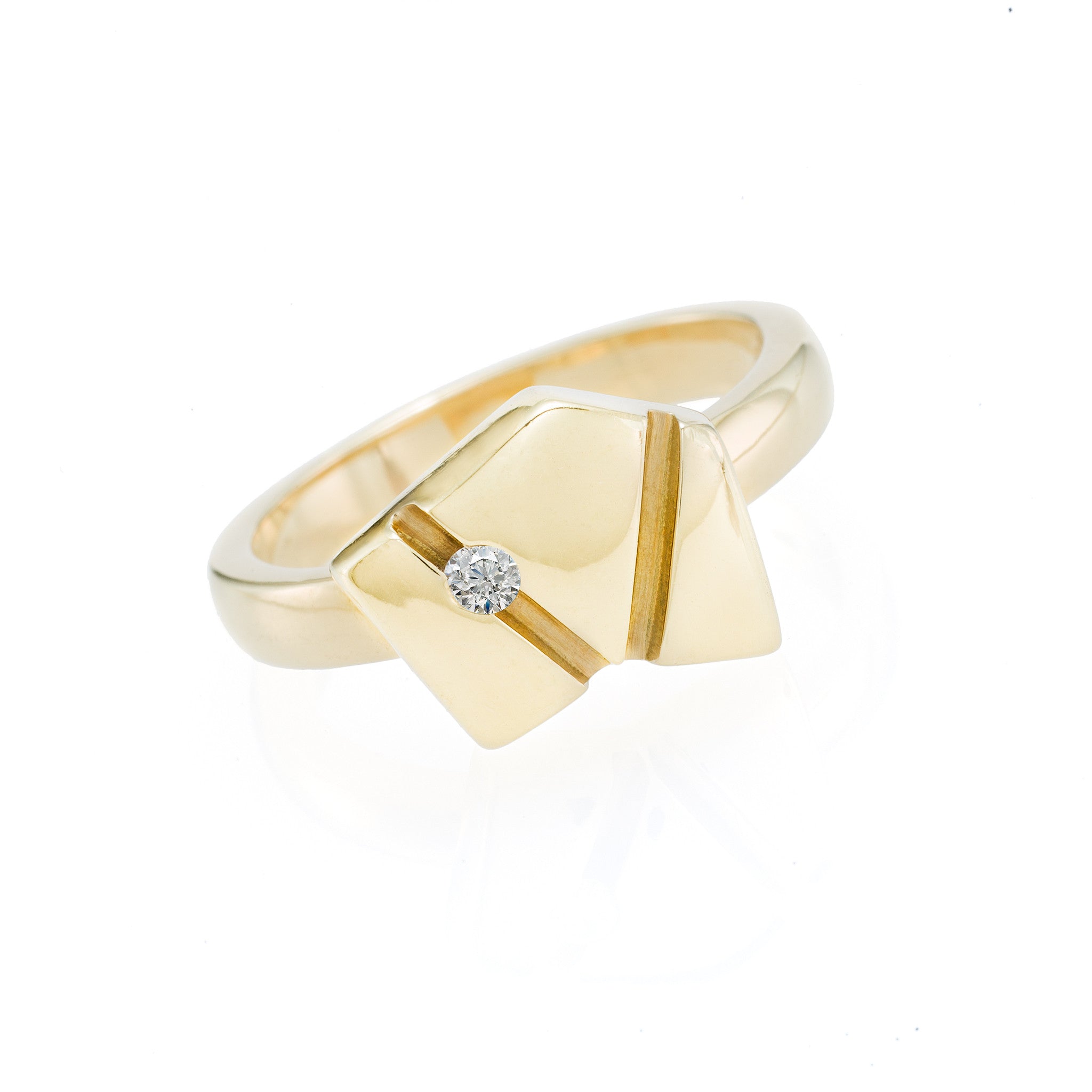 Gold Asymmetrical Ring
