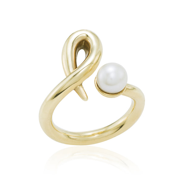 Gold Pearl Ring