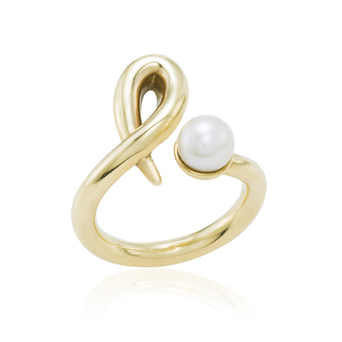 Gold Pearl Ring