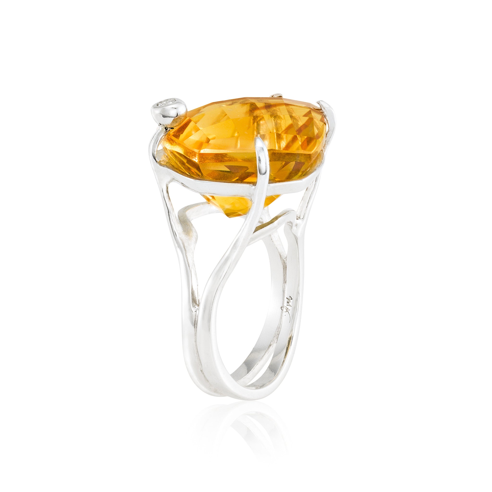 Shield Cocktail Ring: Citrine